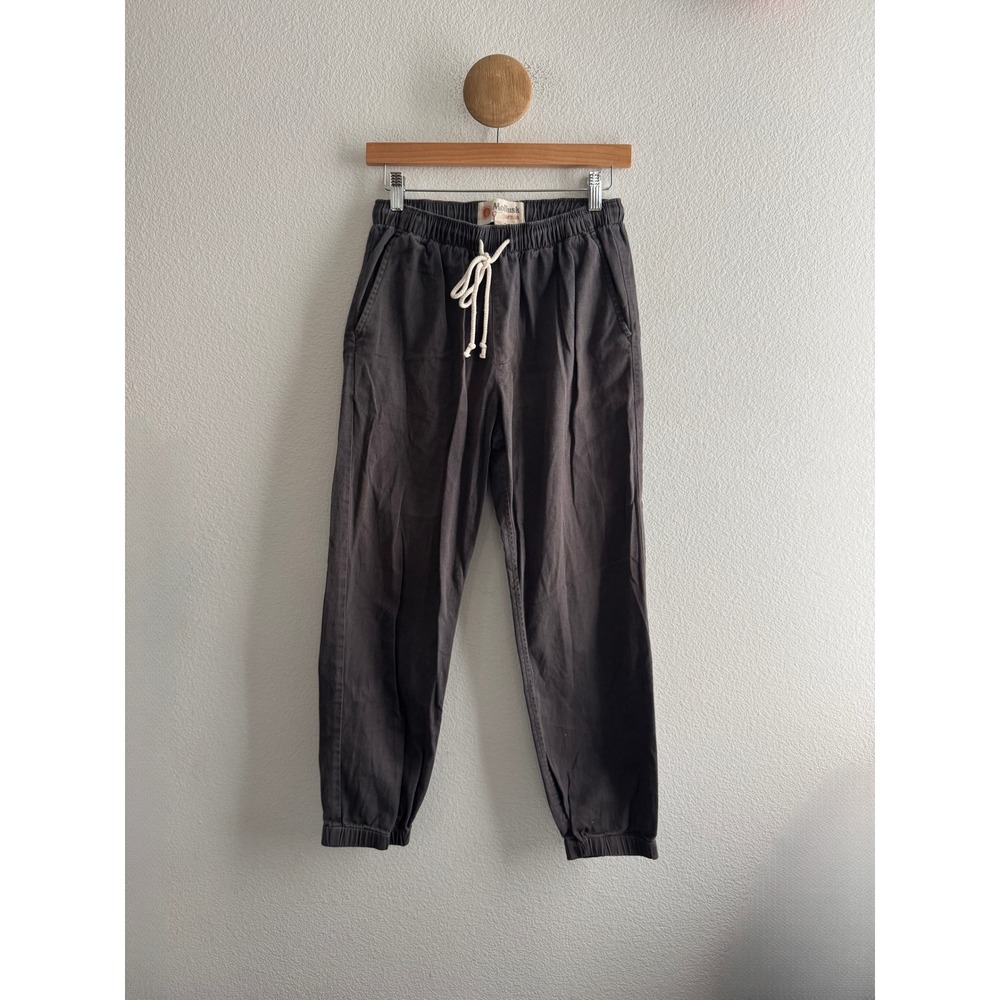 Mollusk Surf Womens Cotton Joggers Grey Elastic Waist Size Small